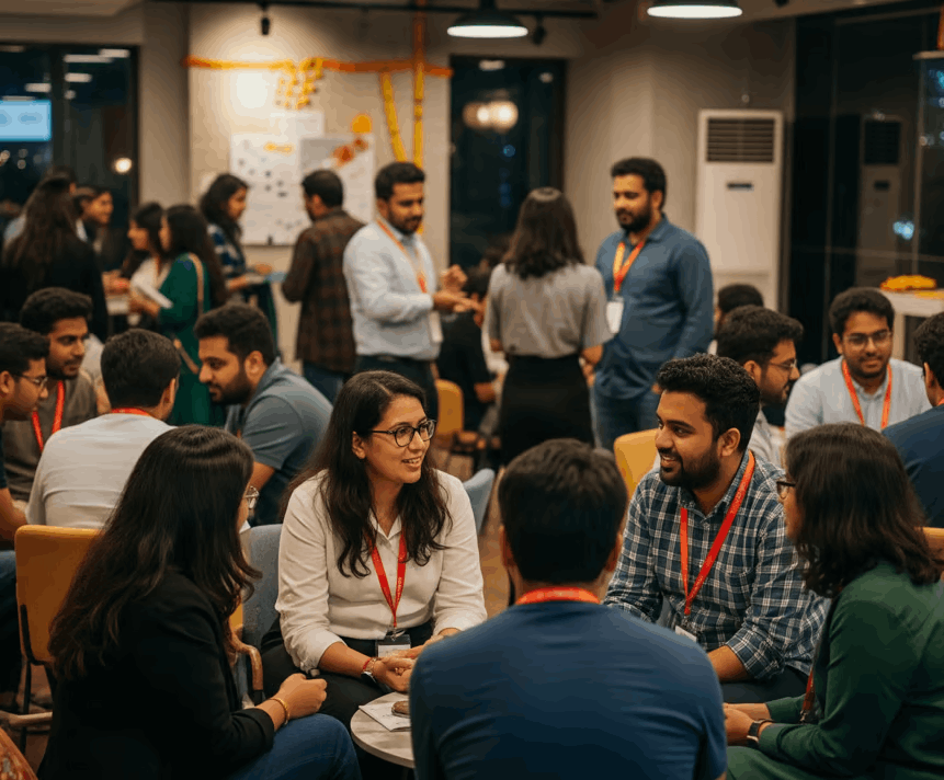 Networking event with startup founders